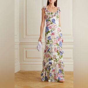 Reformation Floral Off-Shoulder Maxi Dress